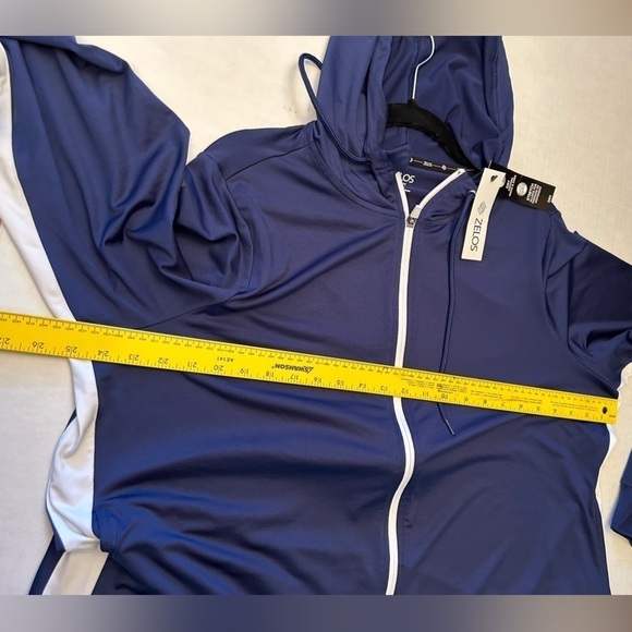 ZELOS curvy core full zippered track jacket with hood Sz-2X NWT. I11 - Picture 6 of 9